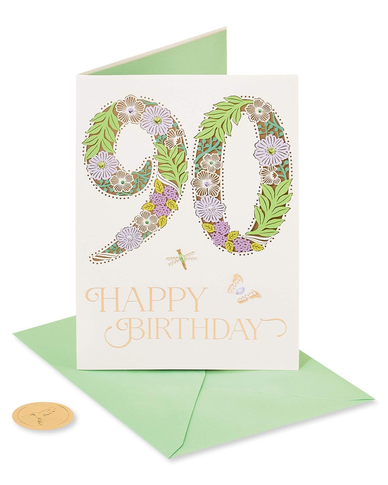 Papyrus 90th Birthday Card (Warm Memories) - Image 1